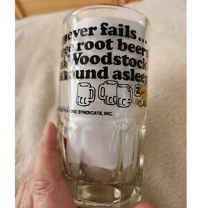 Vintage Snoopy/Woodstock Peanuts‎ Root Beer Mug "It Never Fails"
